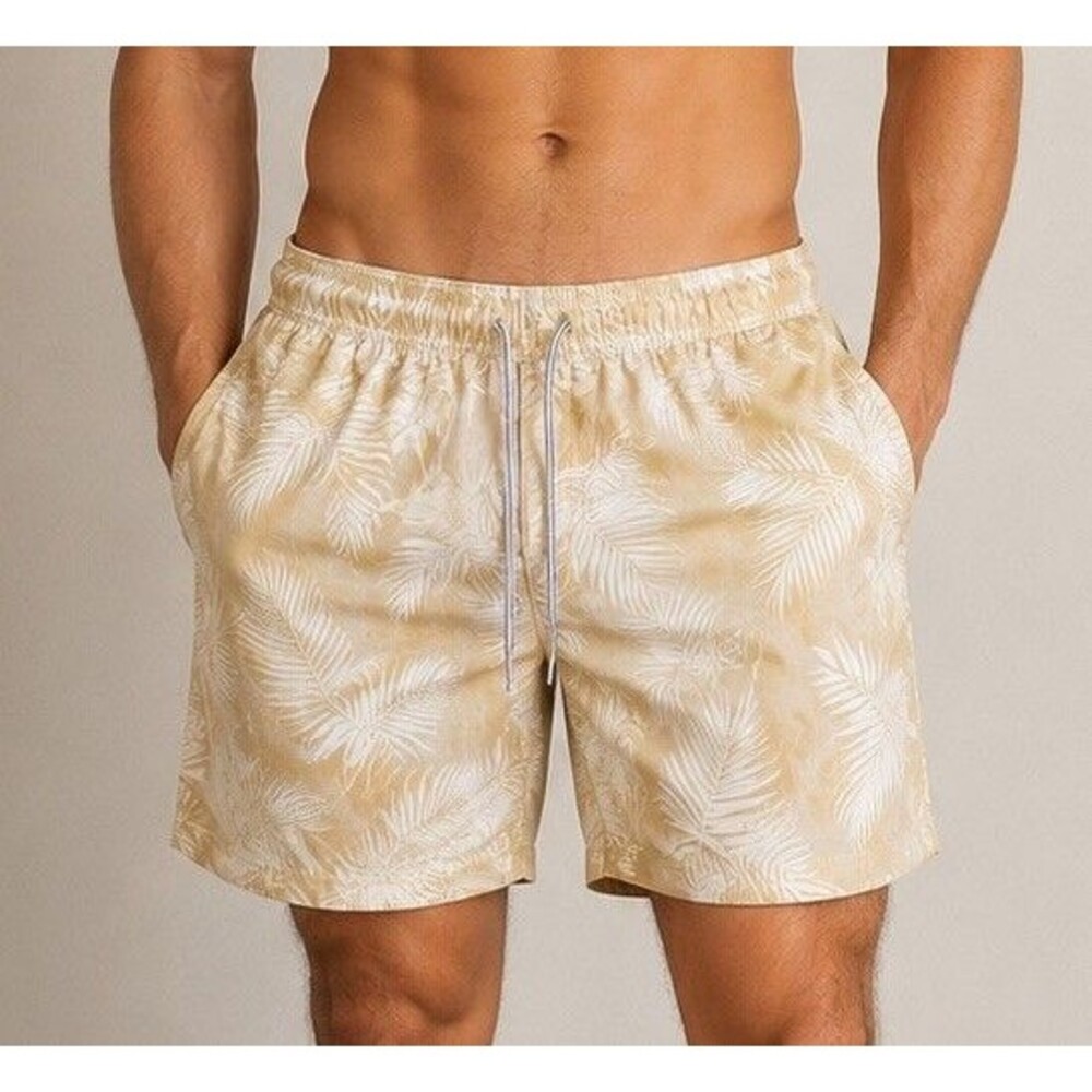 George Mens Tropical Tan 7in inseam Shorts 32-34 Medium